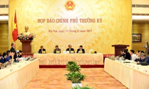 Họp báo Chính phủ thường kỳ tháng 11-2017